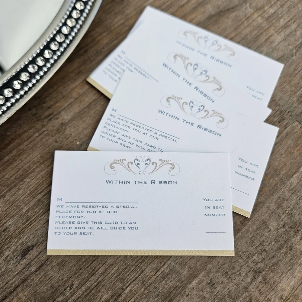 30 Within the Ribbon Reserved Seating Cards